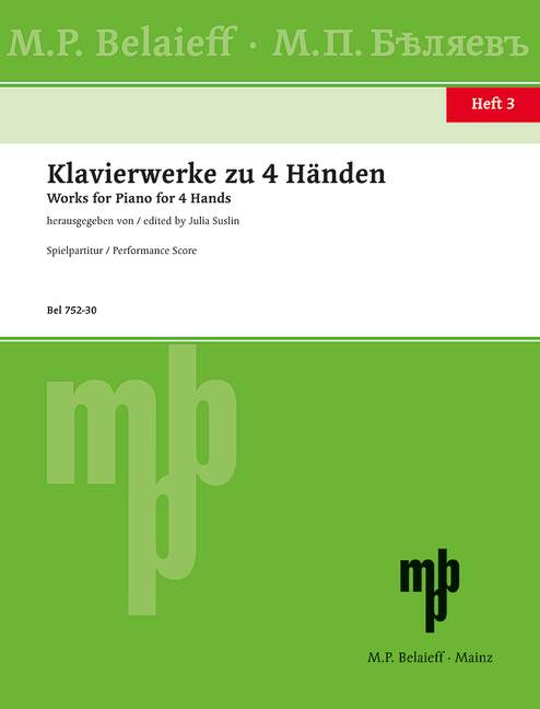 Klavierstücke zu 4 Händen - Band 3