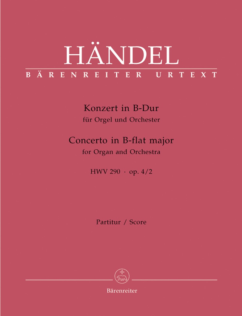 Concerto B major, Op.4/2, HWV.290 (Full score)