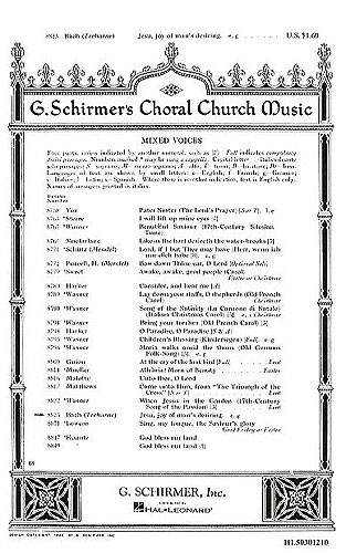 Jesu, Joy of Man's Desiring (SATB)