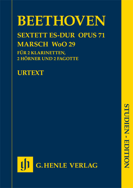 Sextett Es-Dur, Op.71; Marsch, WoO.29 (Study score)