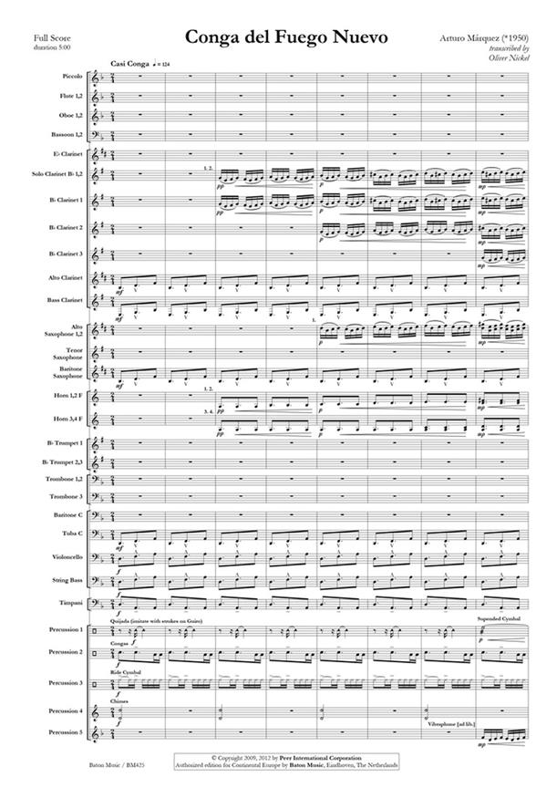 Conga del Fuego Nuevo (Score & parts)