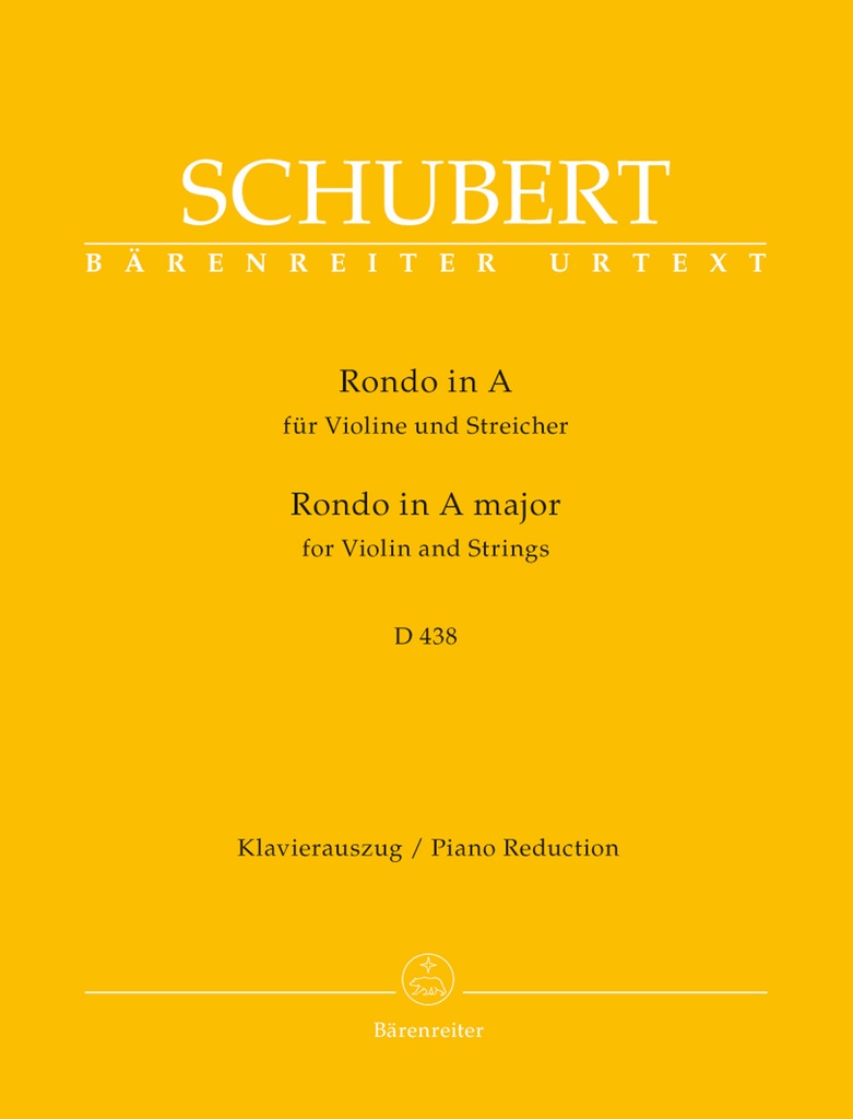 Rondo for Violin and Strings A major, D.438  (Piano reduction)