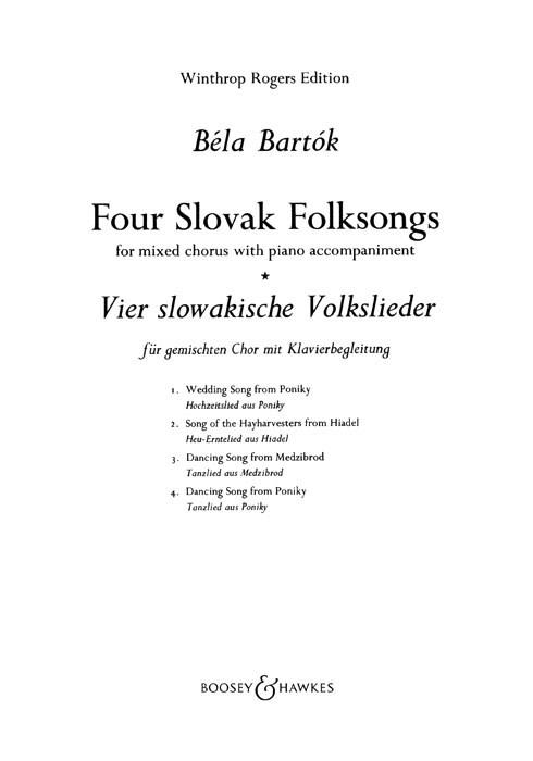 4 Slowakische Volkslieder