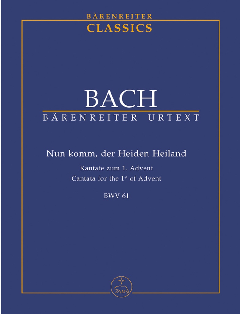 Nun komm, der Heiden Heiland, BWV.61 (Study score)