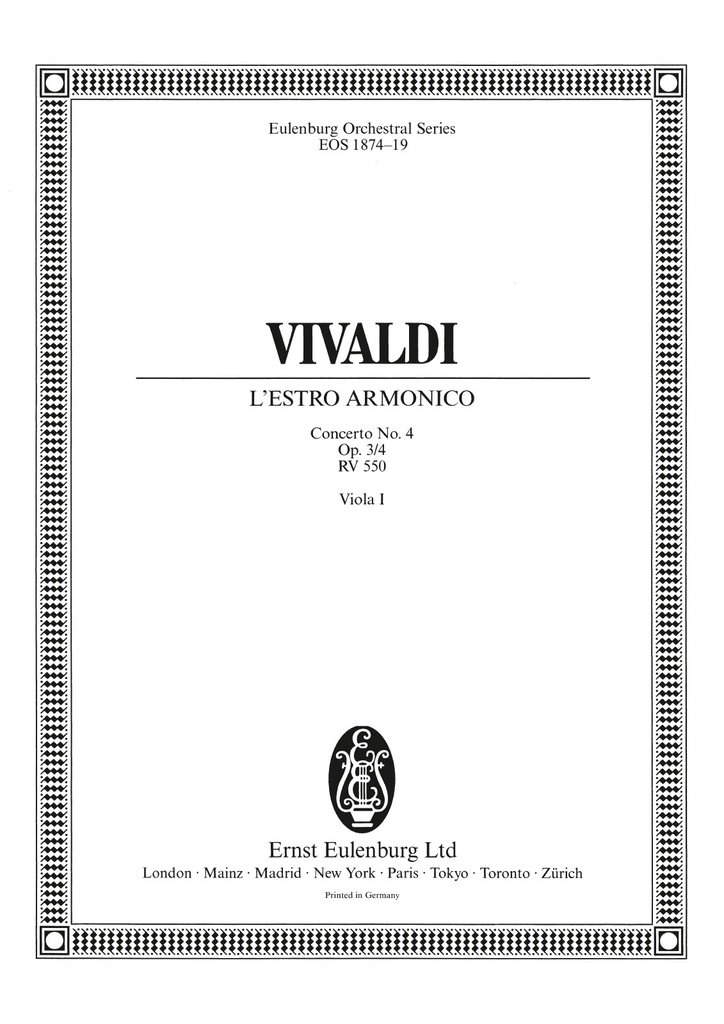 L'Estro Armonico, Op.3/6, RV.356 (Viola 1)