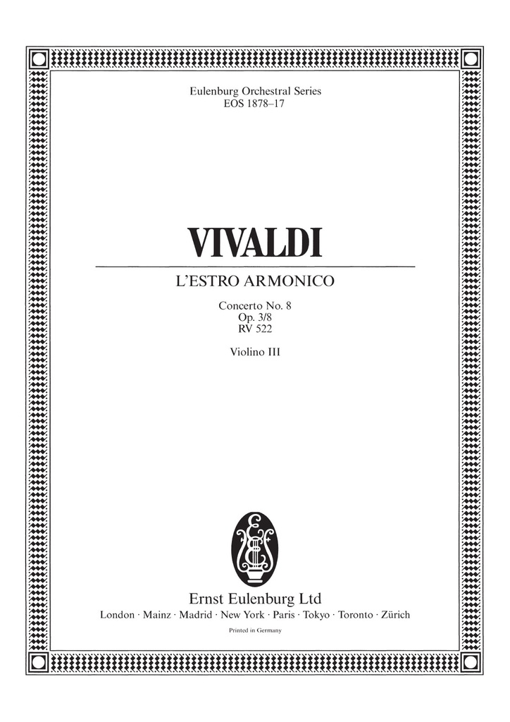 L'Estro Armonico, Op.3/8, RV.522 (Violin 3)