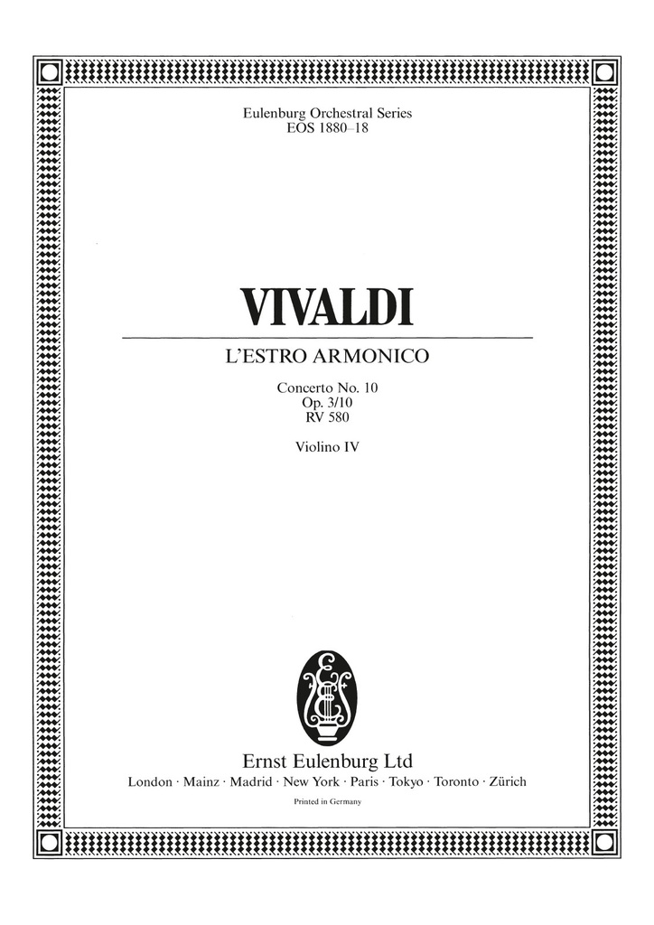 L'Estro Armonico, Op.3/10, RV.580 (Violin 4)