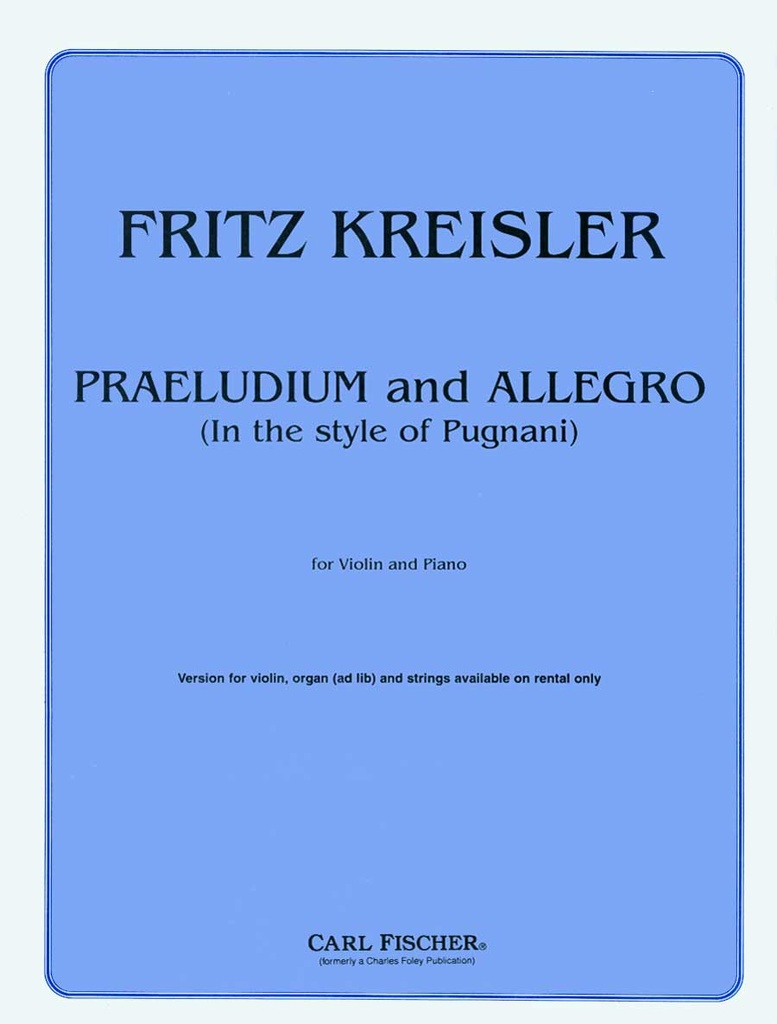 Praeludium and allegro (Style Pugnani)