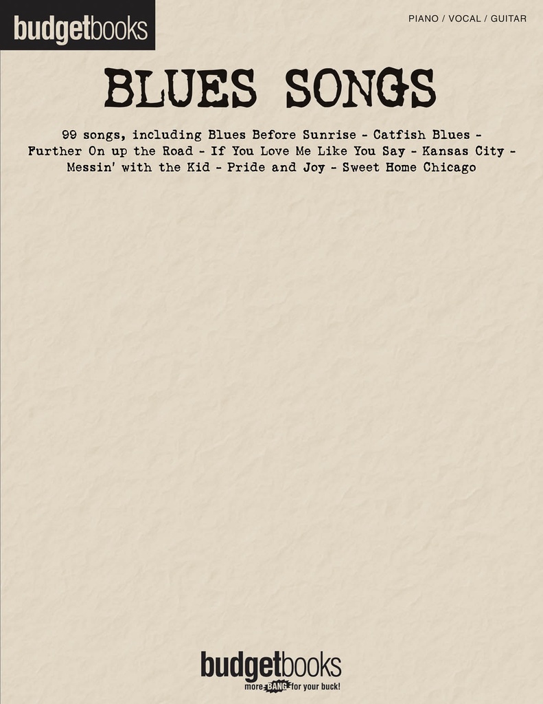 Budget Book - Blues Songs