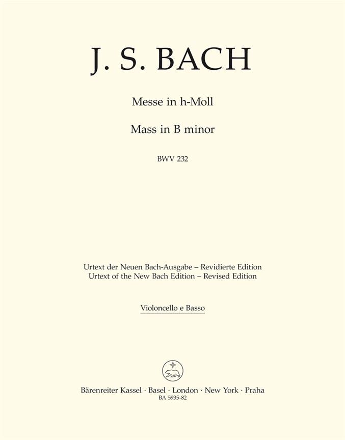 Messe h minor, BWV.232 (Revised ed. - Cello & Cb)