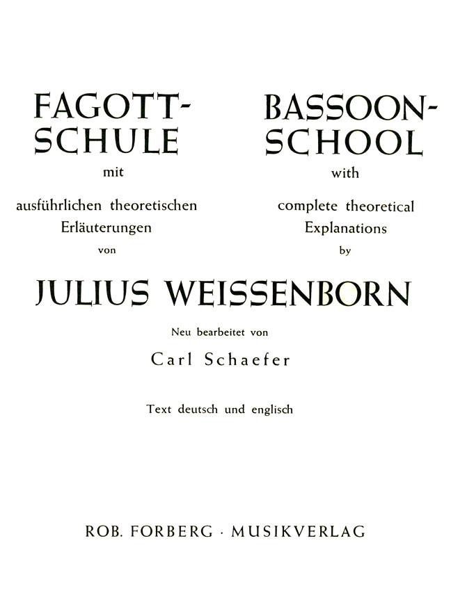 Fagott-Schule - Bassoon School