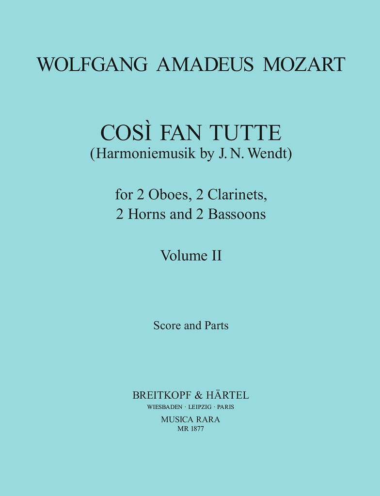 Così fan tutte K. 588 - Vol.2