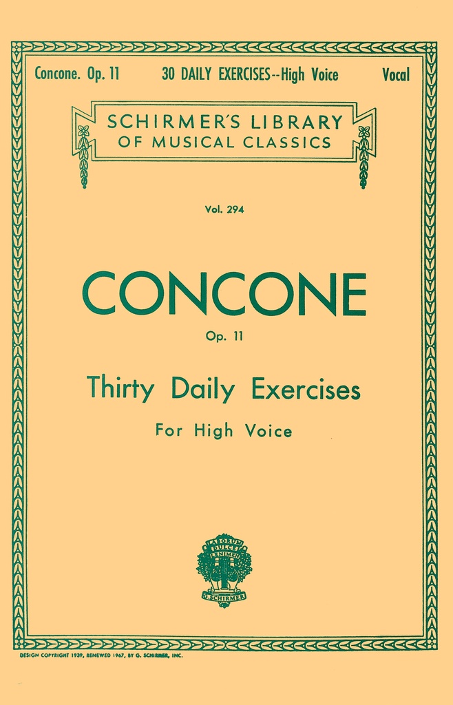 30 Daily Exercises, Op.11 (High voice)