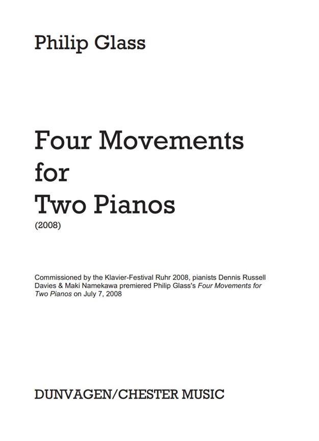 4 Movements for 2 Pianos