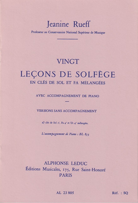 20 Leçons de Solfège (3 Clés)