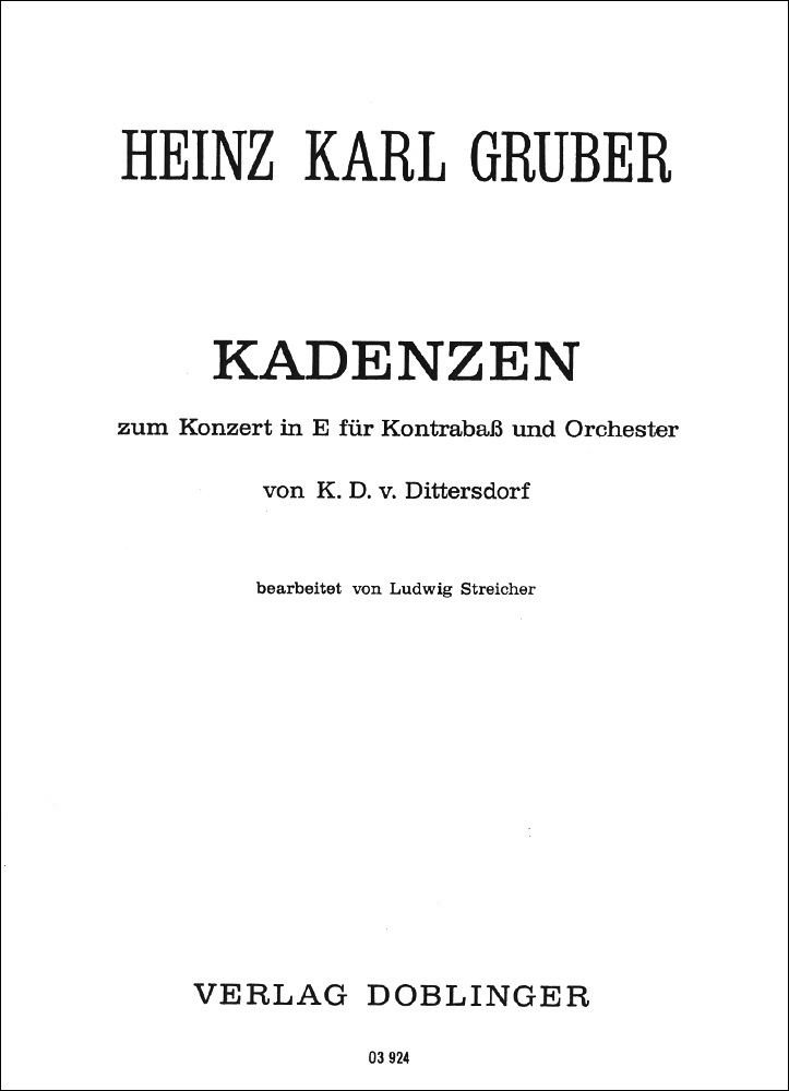 Kadenzen (zum Konzert in E)