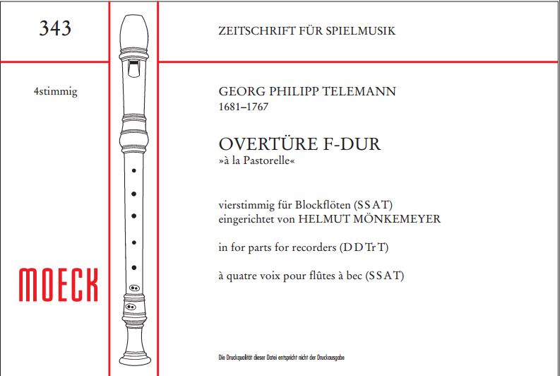 Ouverture F-Dur "A la pastorelle", TWV.55:F7