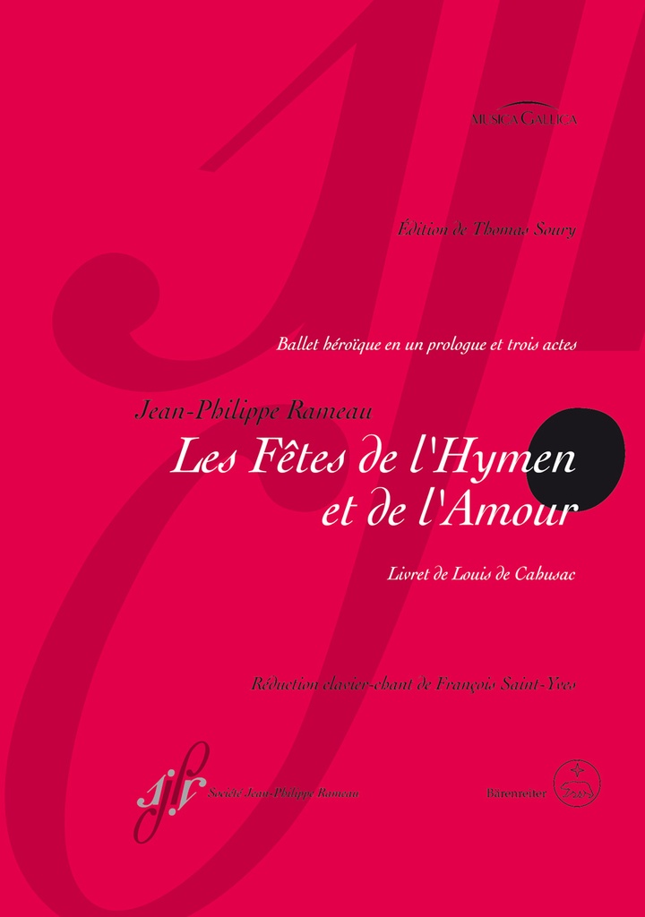 Les Fêtes de l'Hymen et de l'Amour (Vocal score)