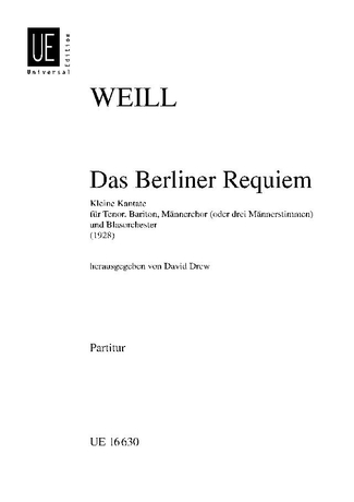 Das Berliner Requiem (Study score)