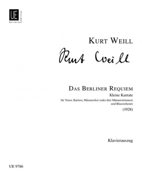 Das Berliner Requiem (Vocal score)