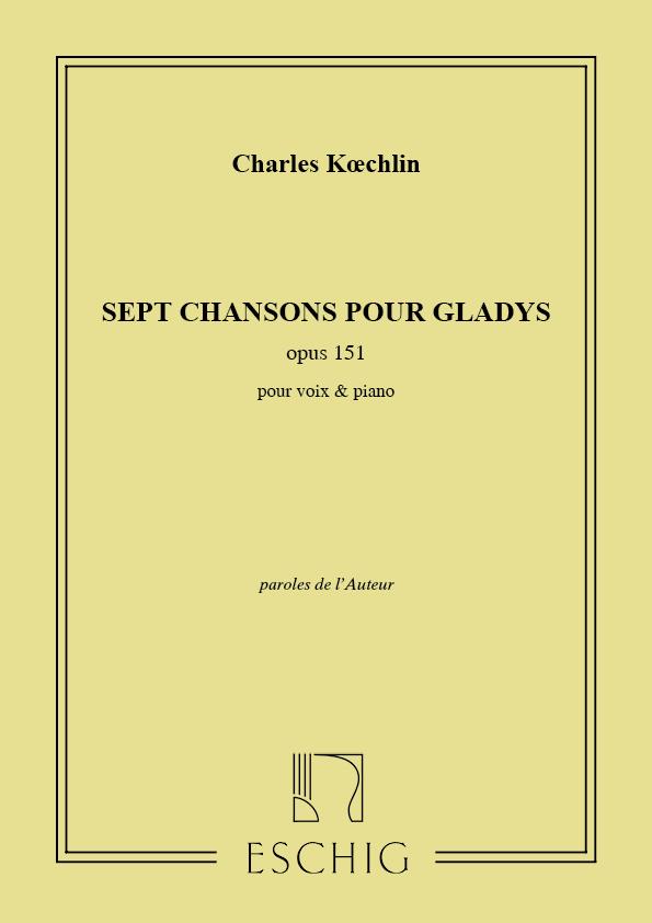 7 Chansons pour Gladys, Op.151