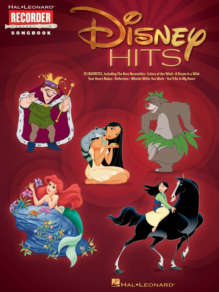 Disney Hits Recorder Songbook