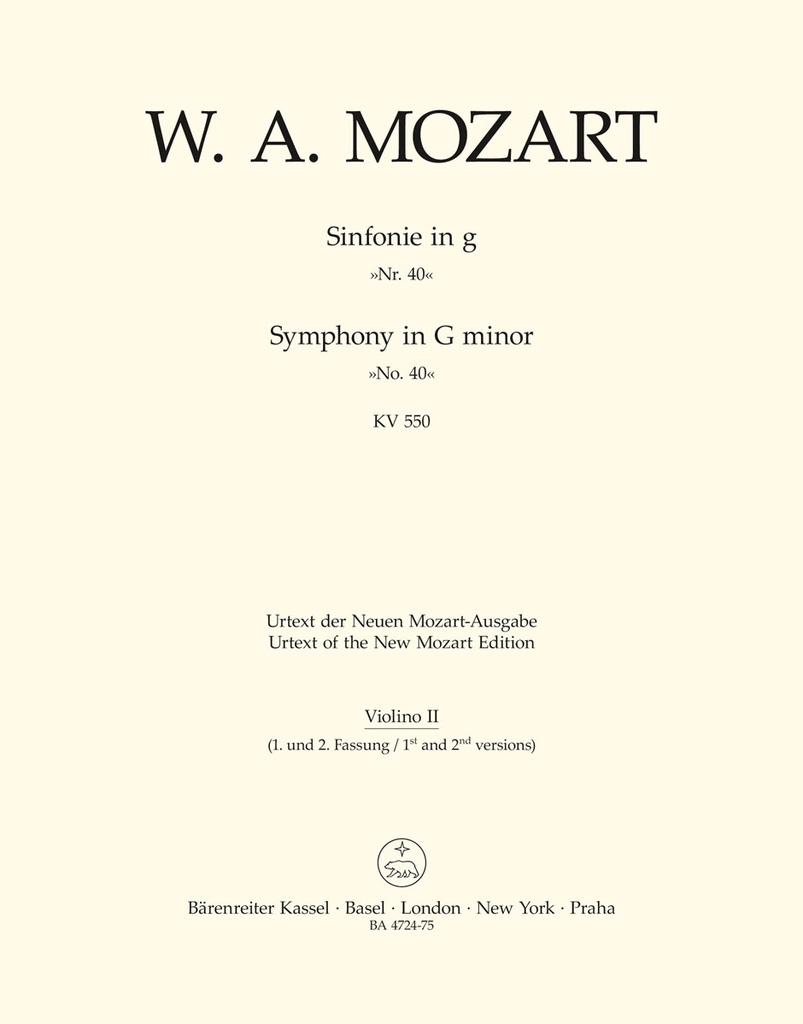 Symphony No.40 in G Major, KV.550 (Violin 2 part)