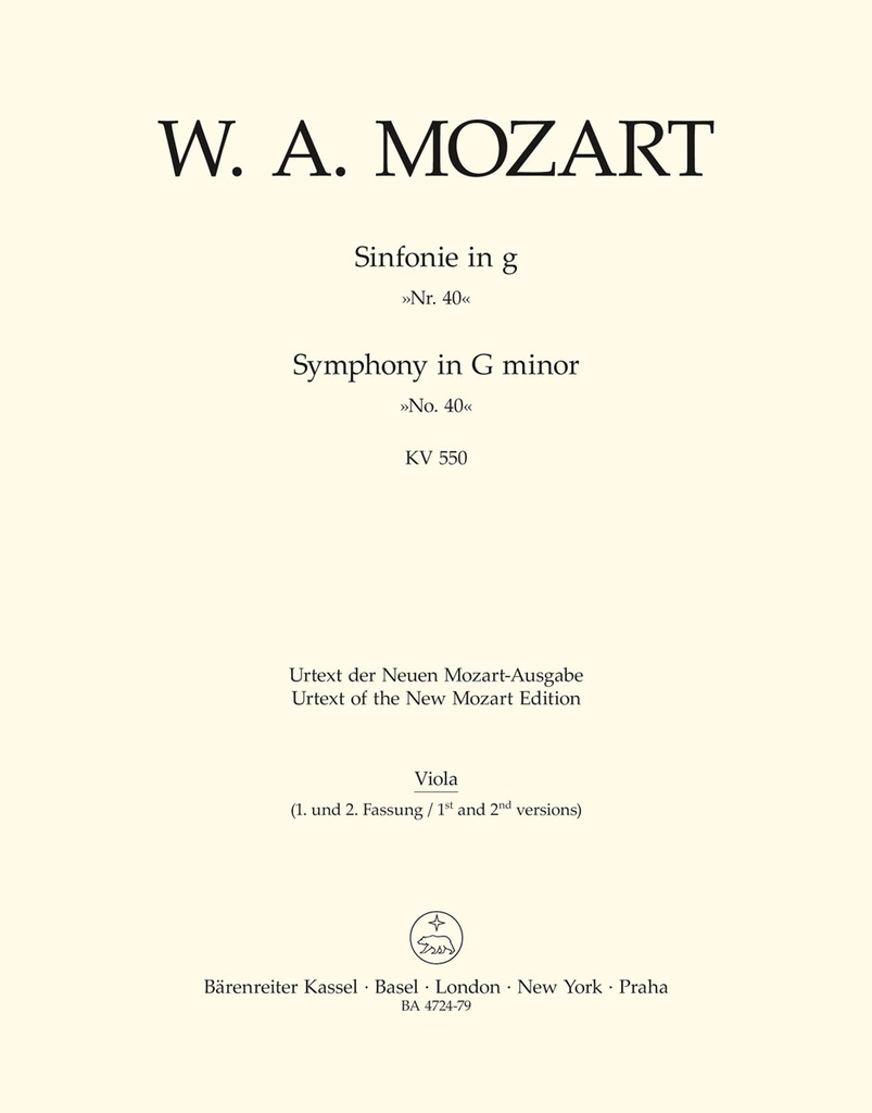 Symphony No.40 in G Major, KV.550 (Viola part)