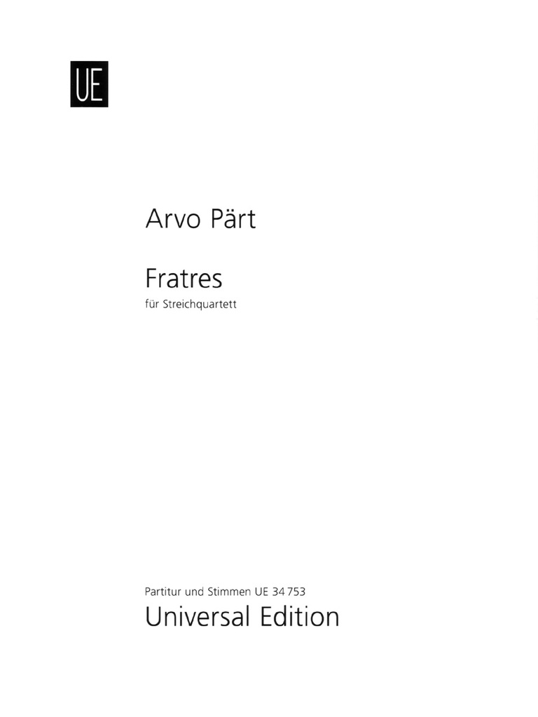 Fratres (Score & parts)