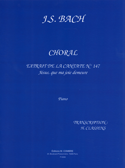 Choral Jésus que ma joie demeure extr. Cantate n°147