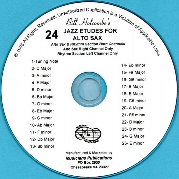 24 Jazz Etudes for Alto Sax (Cd only)