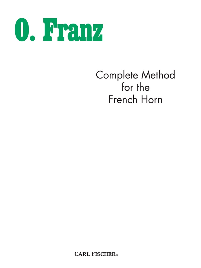 Complete Method for the French Horn