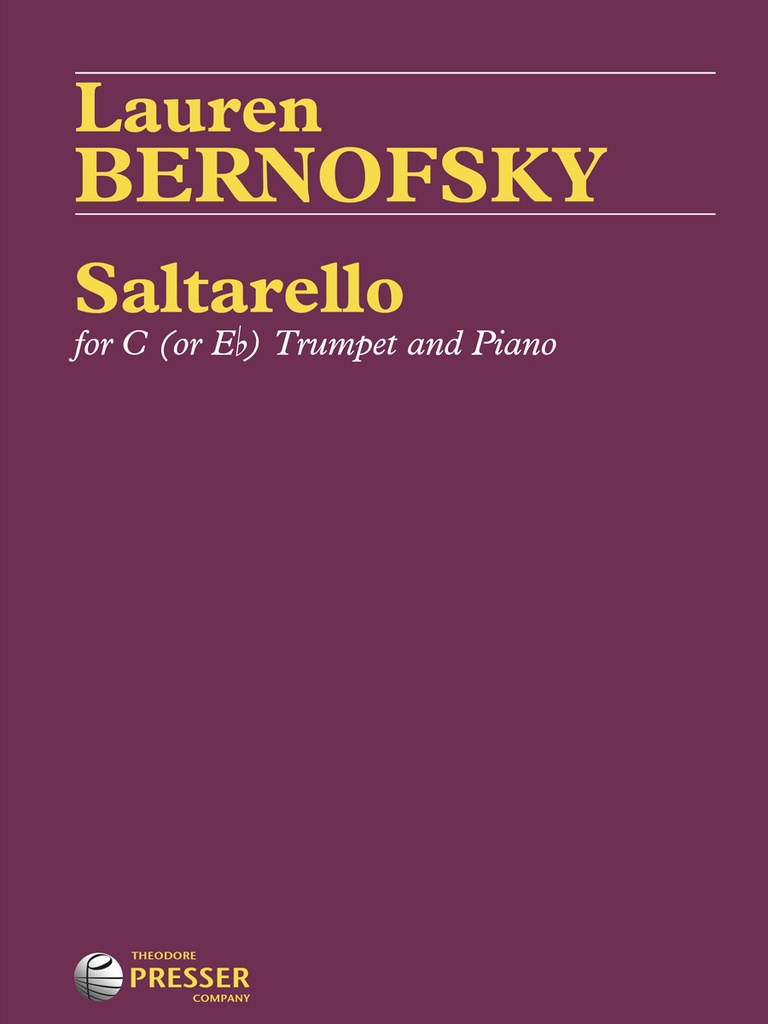 Saltarello for C (or Eb) Trumpet and Piano