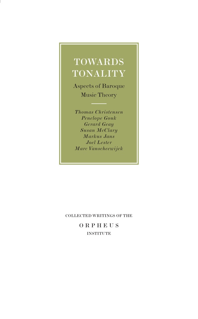 Towards Tonality