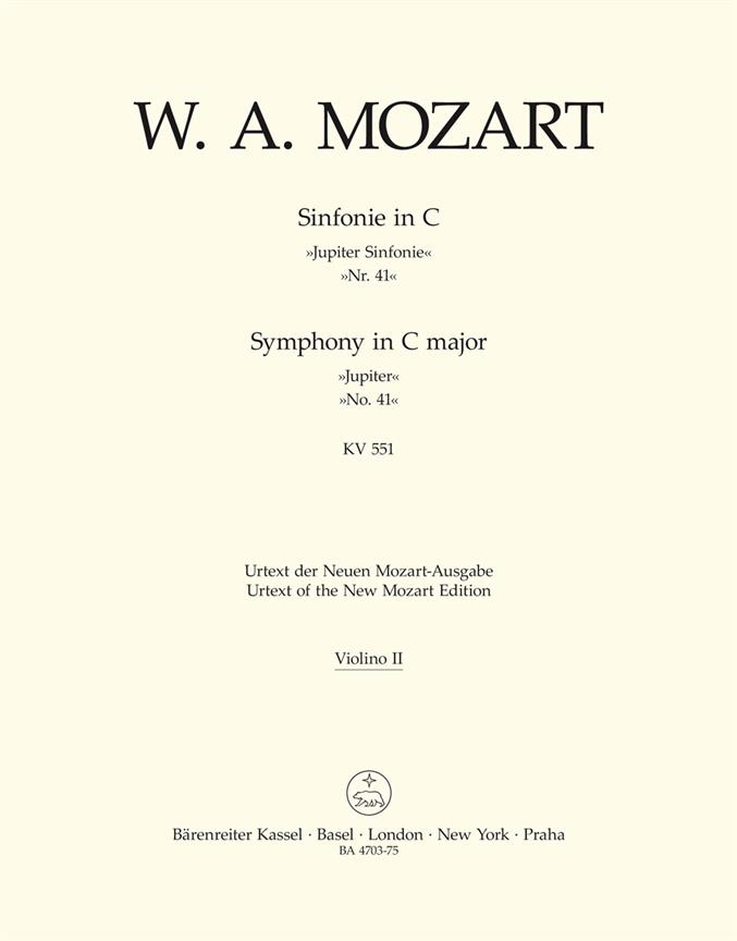 Symphony No.41 in C Major, K.551 - Jupiter symphony (Violin 2 part)