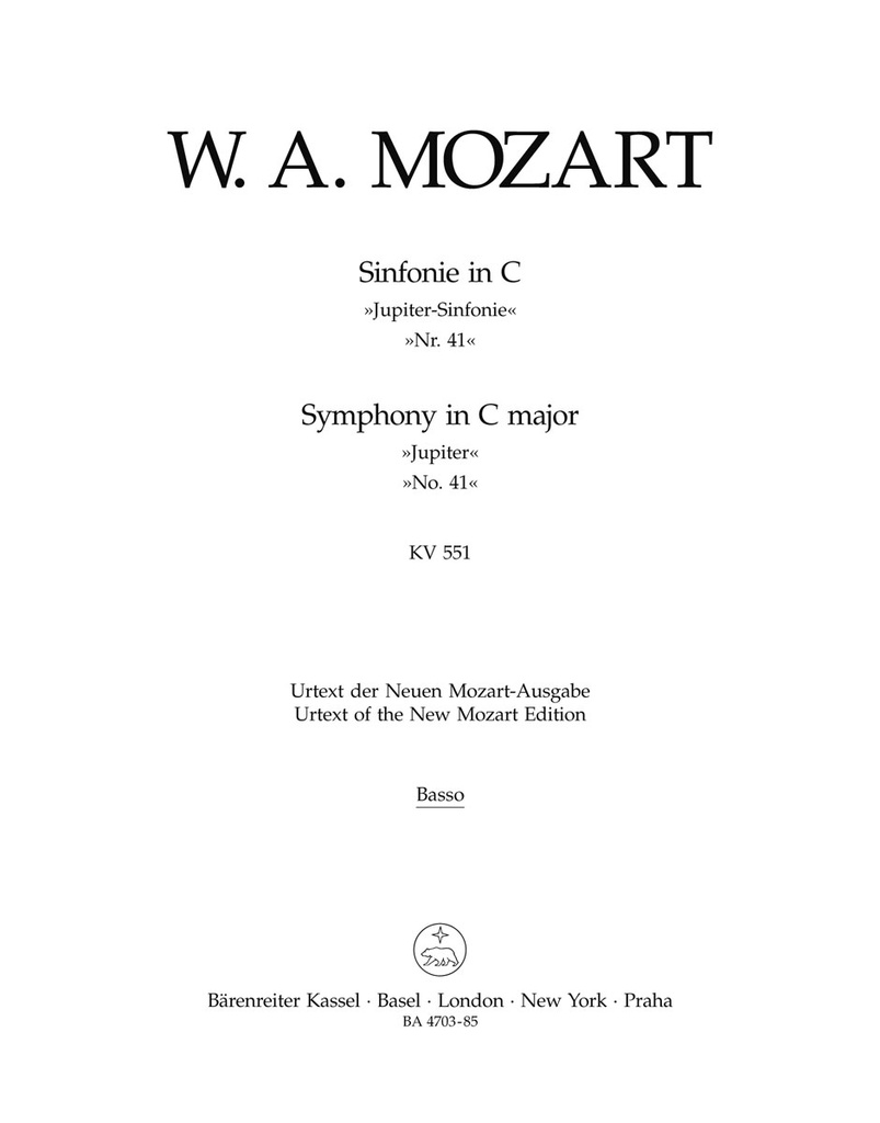 Symphony No.41 in C Major, K.551 - Jupiter symphony (Double bass)