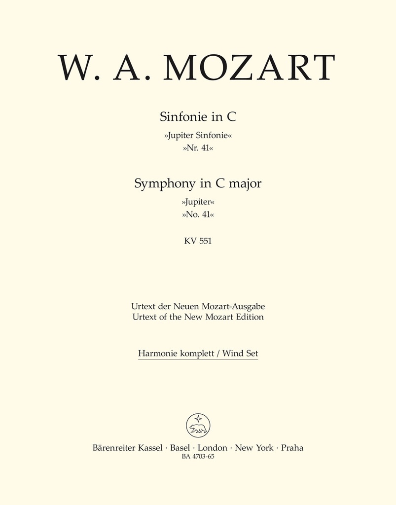 Symphony No.41 in C Major, K.551 - Jupiter symphony (Wind set)