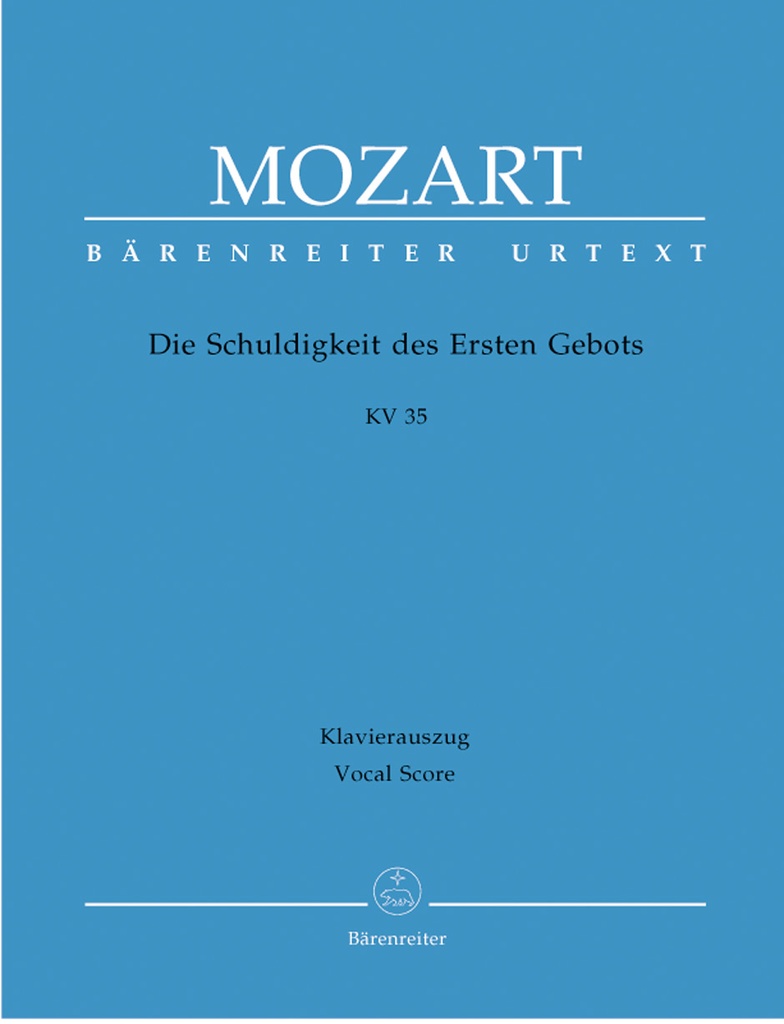 Die Schuldigkeit des ersten Gebots (Vocal score)