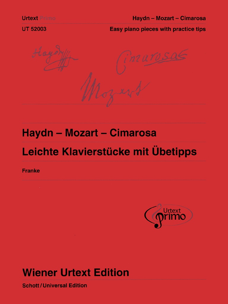 Haydn - Mozart - Cimarosa: 25 Easy Piano Pieces with practice tips (Urtext Primo 2)