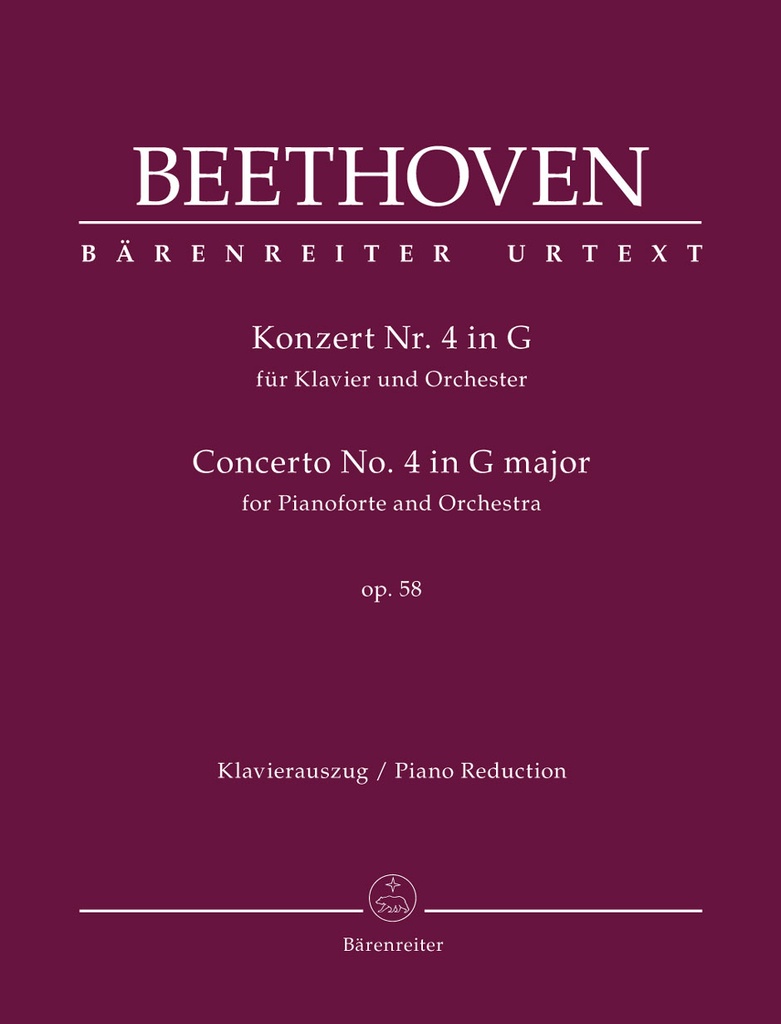 Concerto for Pianoforte and Orchestra No.4 G major, Op.58 (Piano reduction)