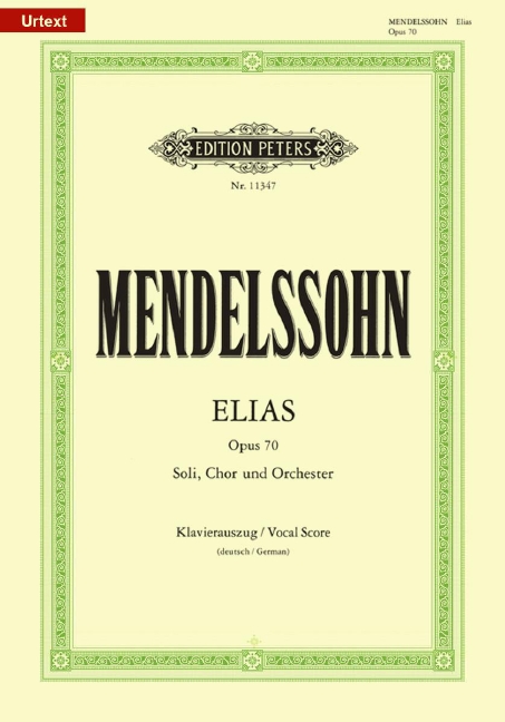 Elias, Op.70 (Vocal score - urtext)