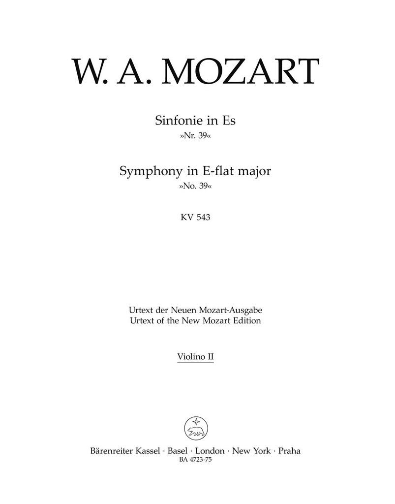 Symphony Es major, KV.543(Violin 2 part)