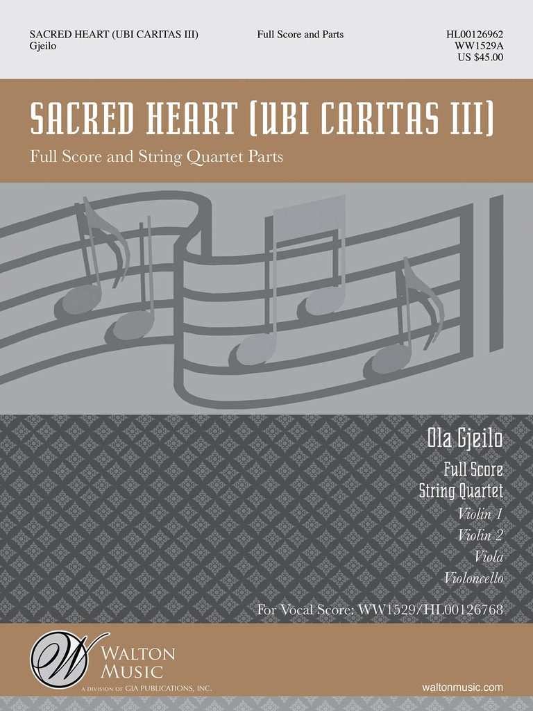 Sacred Heart (Ubi Caritas III String quartet score & parts)