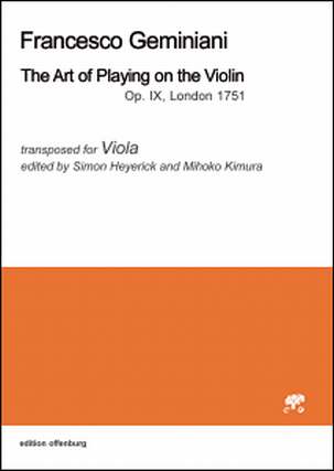 The Art of Playing on the Violin, Op.9 ( for Viola)