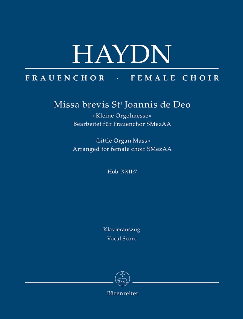 Missa brevis St.Joannis de Deo, Hob.XXII:7 (Vocal score)