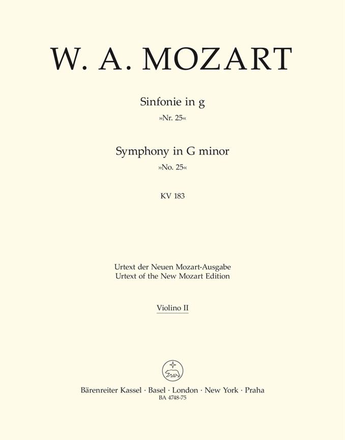 Symphony No.25, KV.183 (Violin 2)