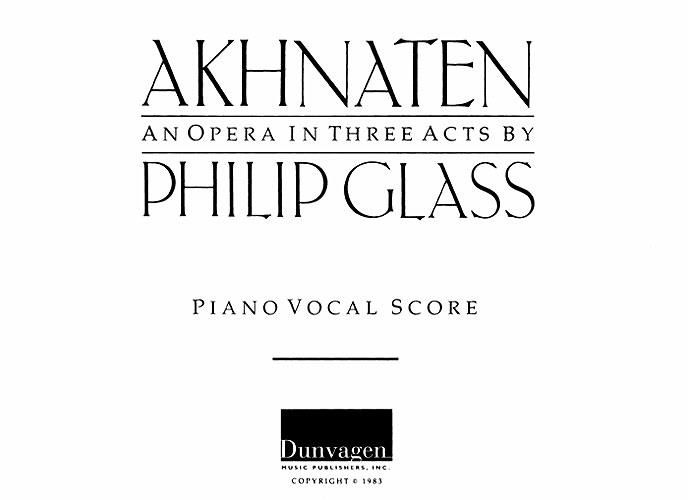 Akhnaten (Vocal score)