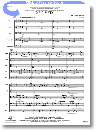 Lyric Metal (Score & parts)