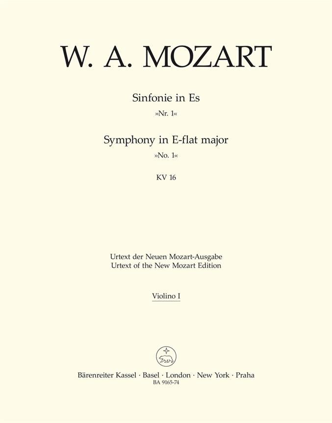 Symphony No.1 E-flat major, KV.16(Violin 1 part)