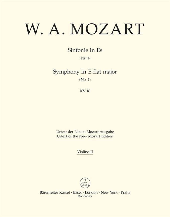 Symphony No.1 E-flat major, KV.16(Violin 2 part)